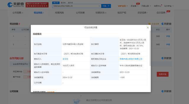 史玉柱再被冻结千万股权 已被冻结超1.9亿股权