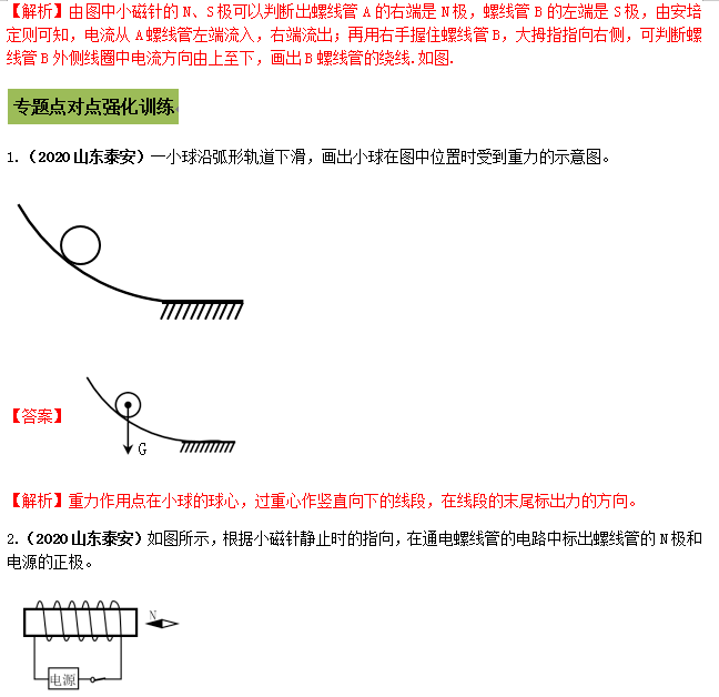 识别|中考物理做图类问题知识点、例题解析及对点练习（含答案）