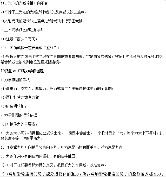 识别|中考物理做图类问题知识点、例题解析及对点练习（含答案）