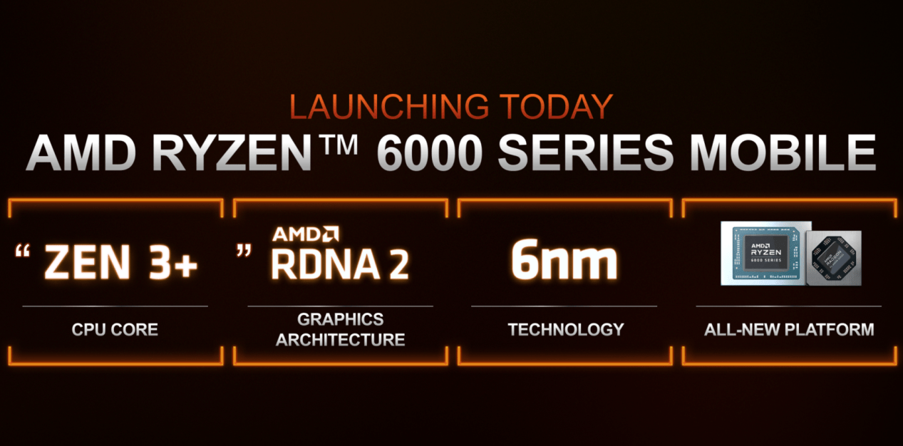 系列|AMD 发布锐龙 6000 系列移动处理器：全面升级 Zen 3 + 和 RDNA 2