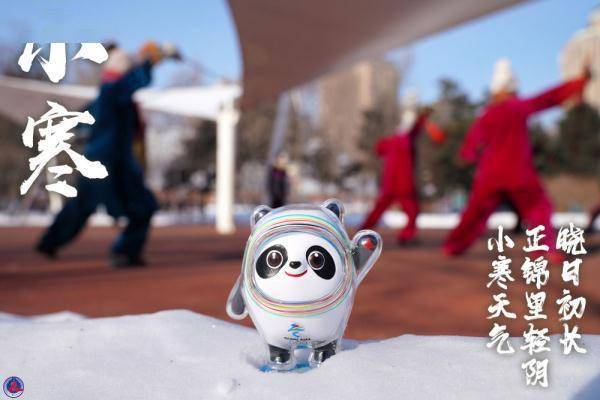 海报|冰墩墩打卡二十四节气·小寒