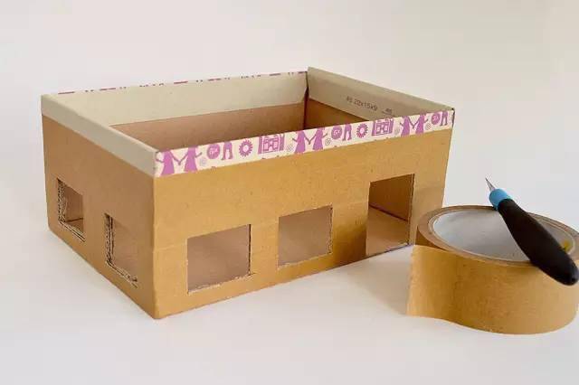 纸箱鞋盒手工简单制作图片