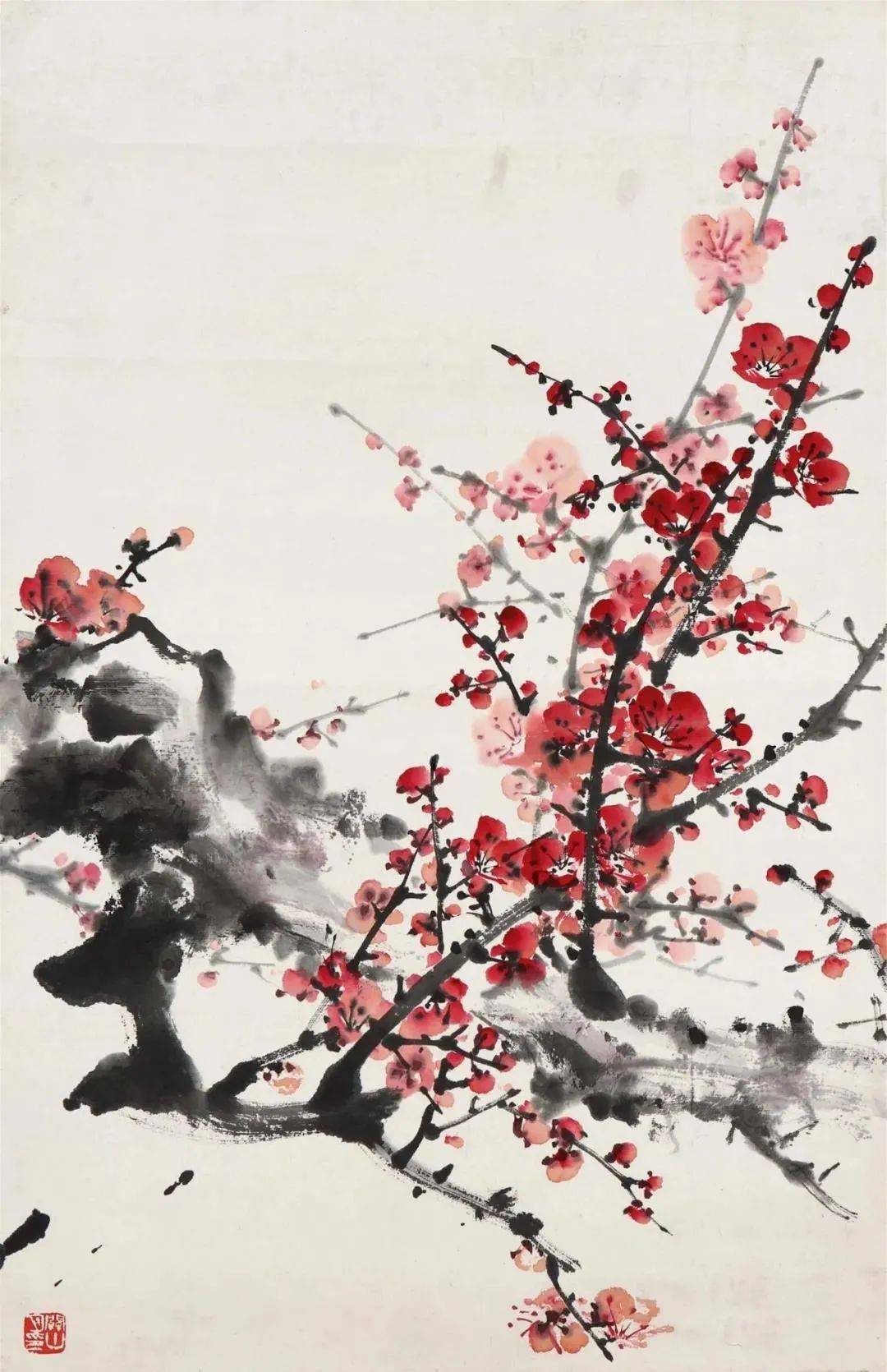 当今画梅第一人关山月的梅画繁花似火