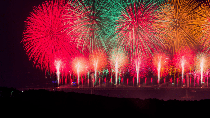 happy new year(夜场)六,灿烂烟花 非遗打铁花各式各样的灯光造型展览