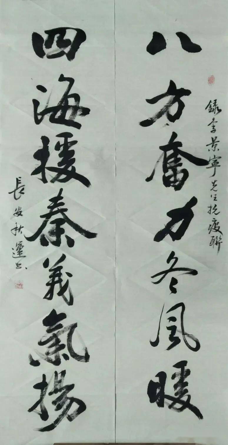 西安市长安区书法家张秋运抗疫书法作品欣赏