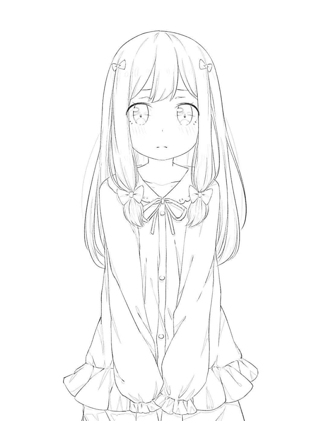 绘画技能分享线稿分享第79期埃罗芒阿老师