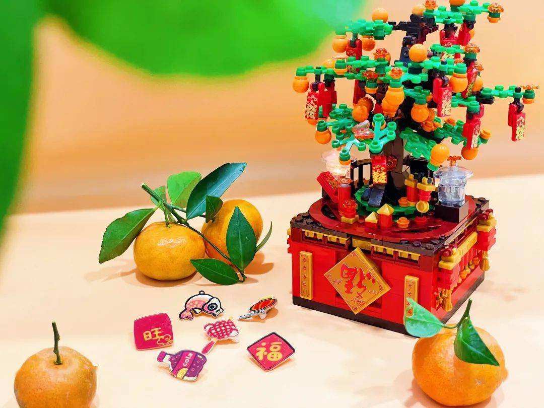 橘子|【新年礼物DIY】年味十足的国潮积木来袭！几十元拿下新年乐趣~