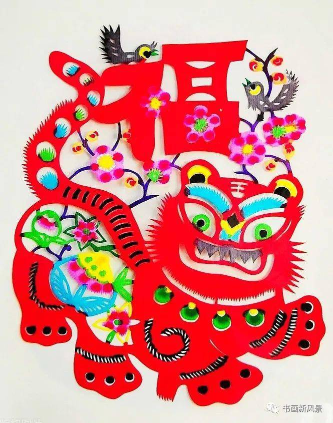 福虎迎春送你一组喜洋洋的虎年剪纸