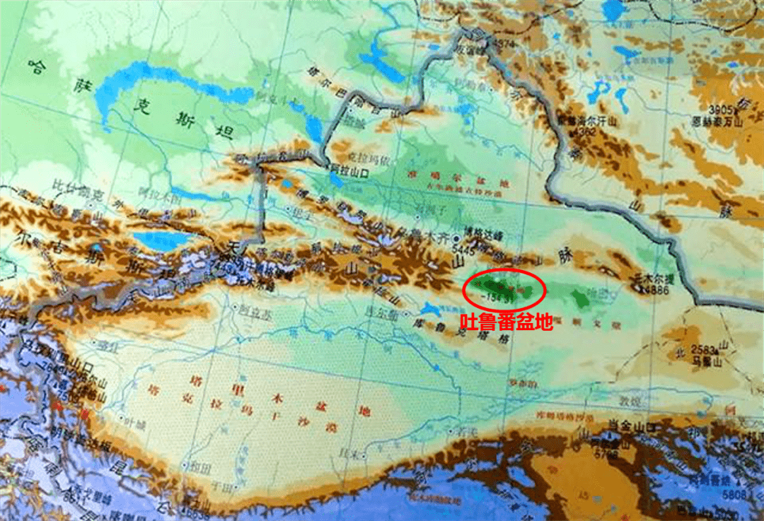 吐鲁番盆地低于海平面图片