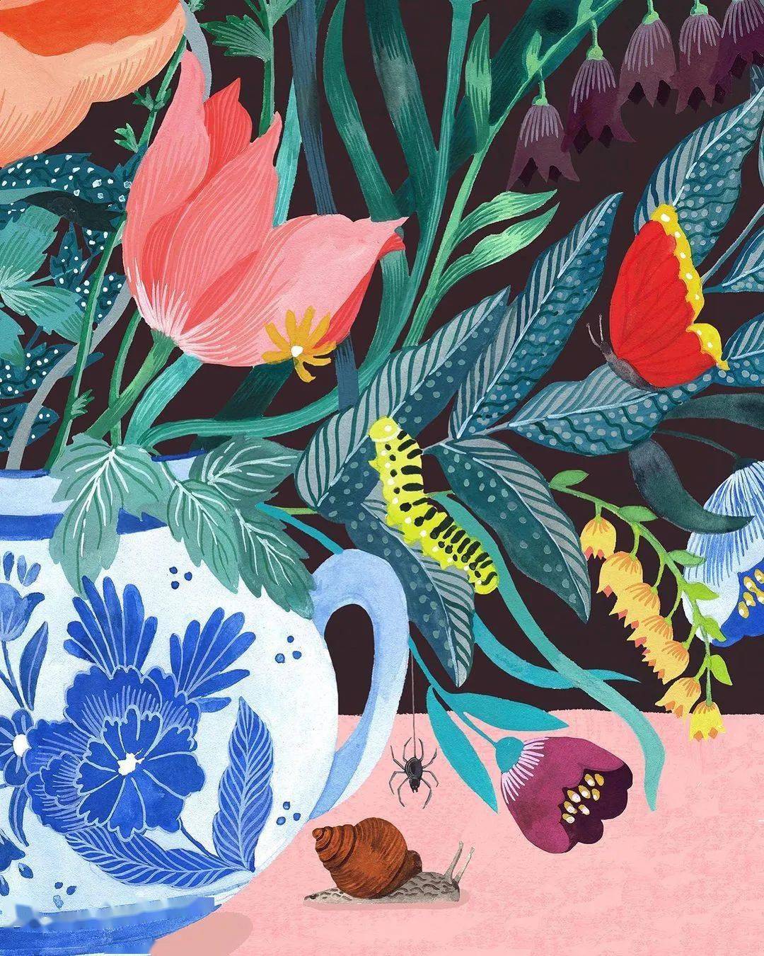 哇塞原来水彩平涂也这么美超强的装饰效果张张动人心魄我反手就是一个