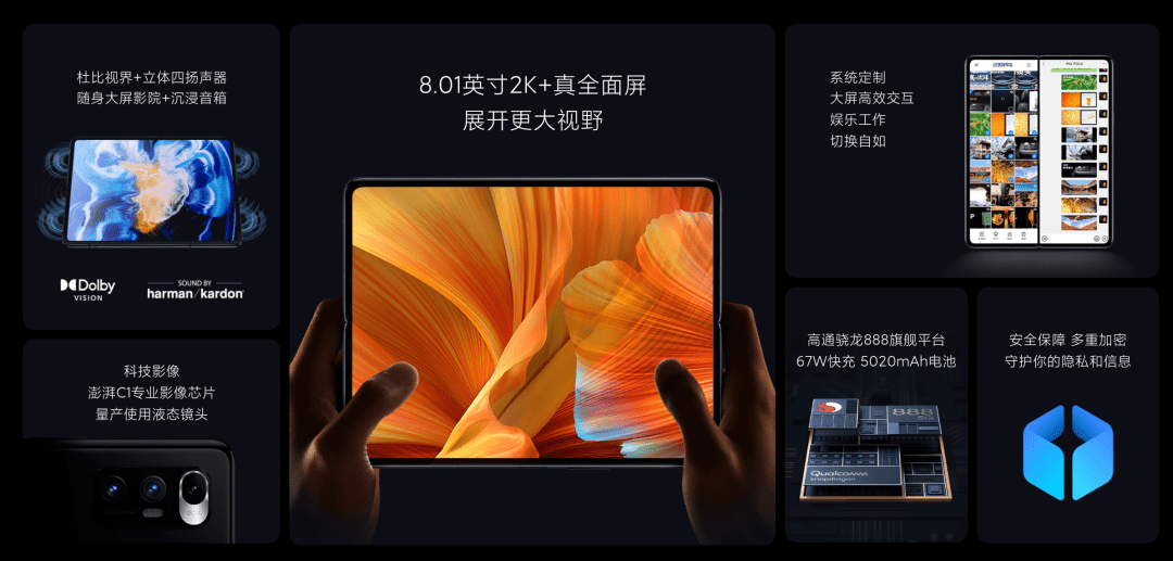 【旗舰】小米MIX FOLD2折叠屏曝光 骁龙8Gen1 今年发布