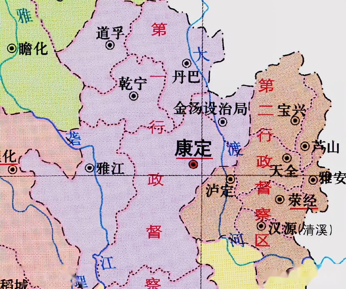四川地图康定在哪里图片