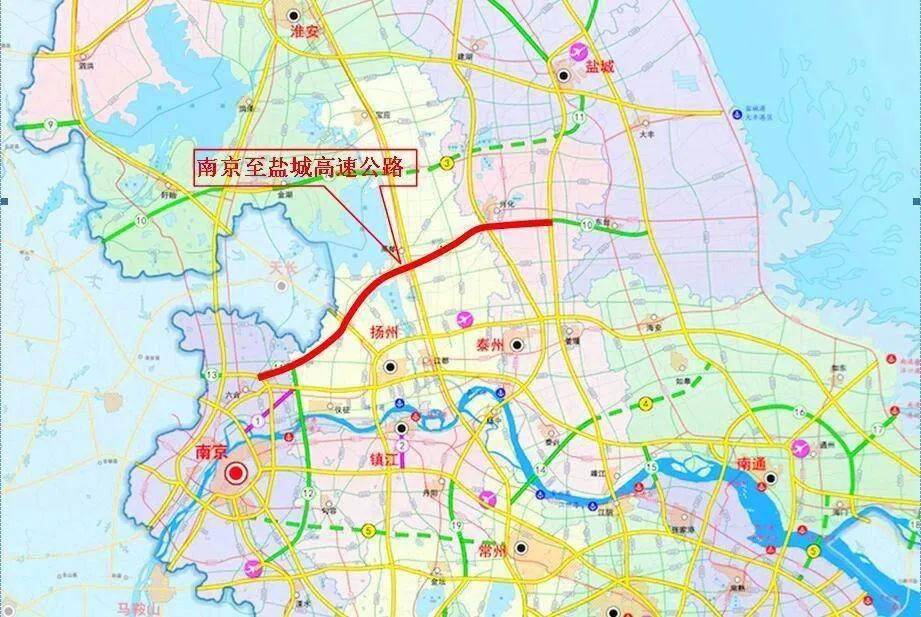 南京至鹽城高速公路是《江蘇省高速公路網規劃(2017—2035年)》中