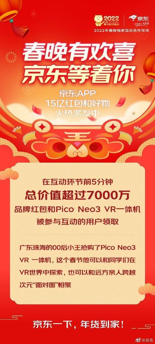 京東攜手Pico向全國人民拜年 僅5分鐘超7000萬春晚互動好禮被用戶領取 科技 第2張