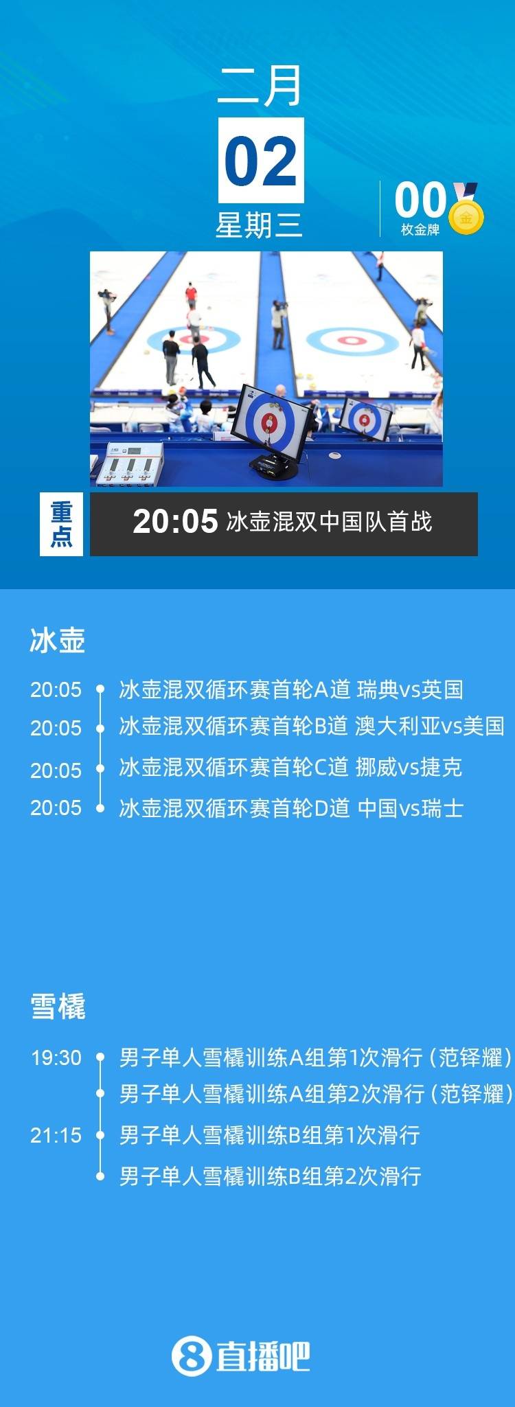 瑞士|冰雪季&看冬奥！2月2日看点：冰壶混双 中国队首战对阵瑞士