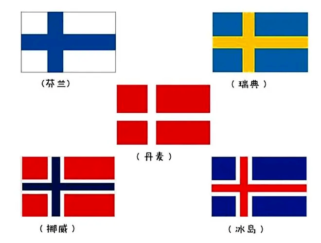 瑞典和丹麦的国旗图片
