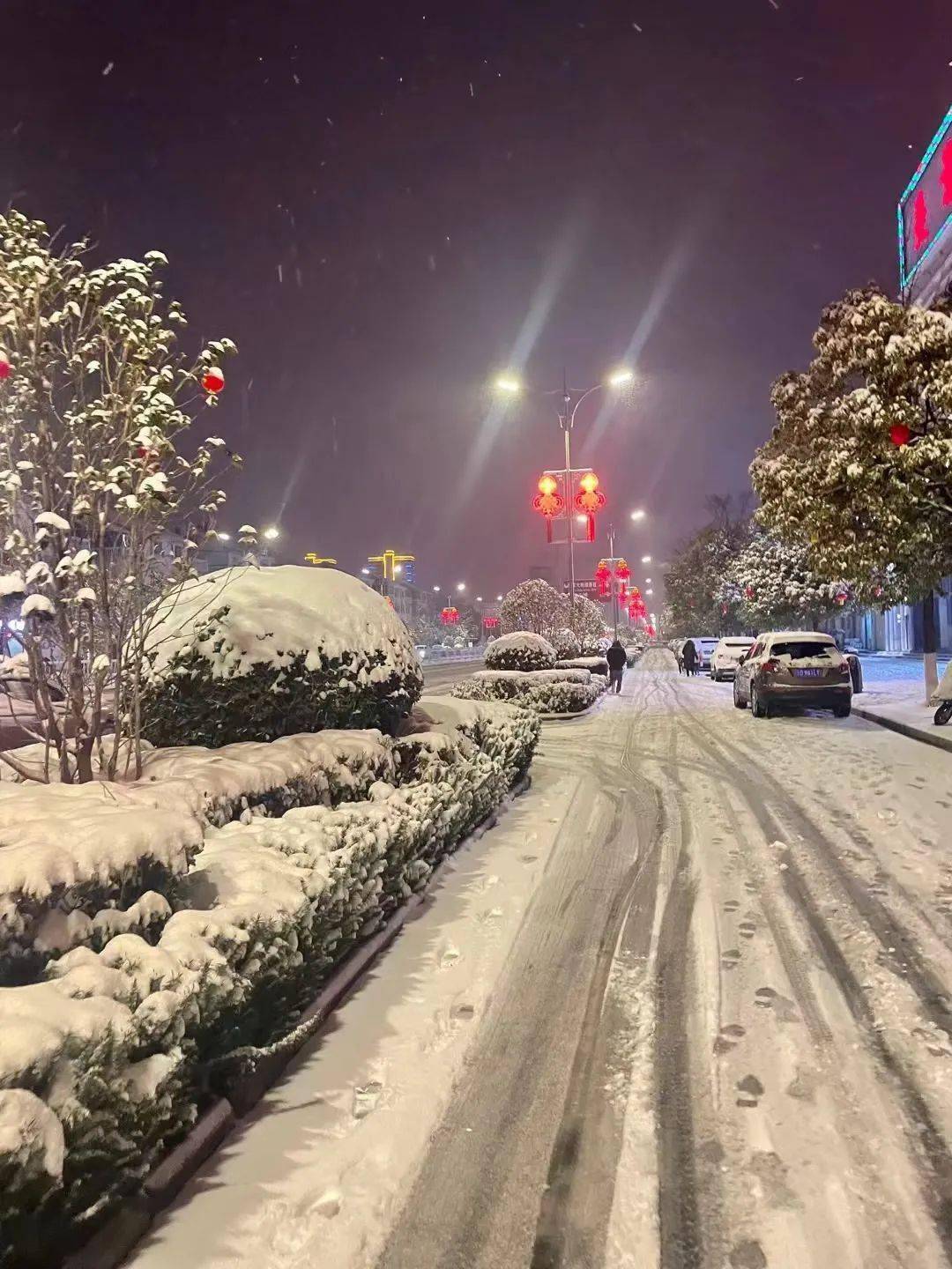 会泽公园雪景图片