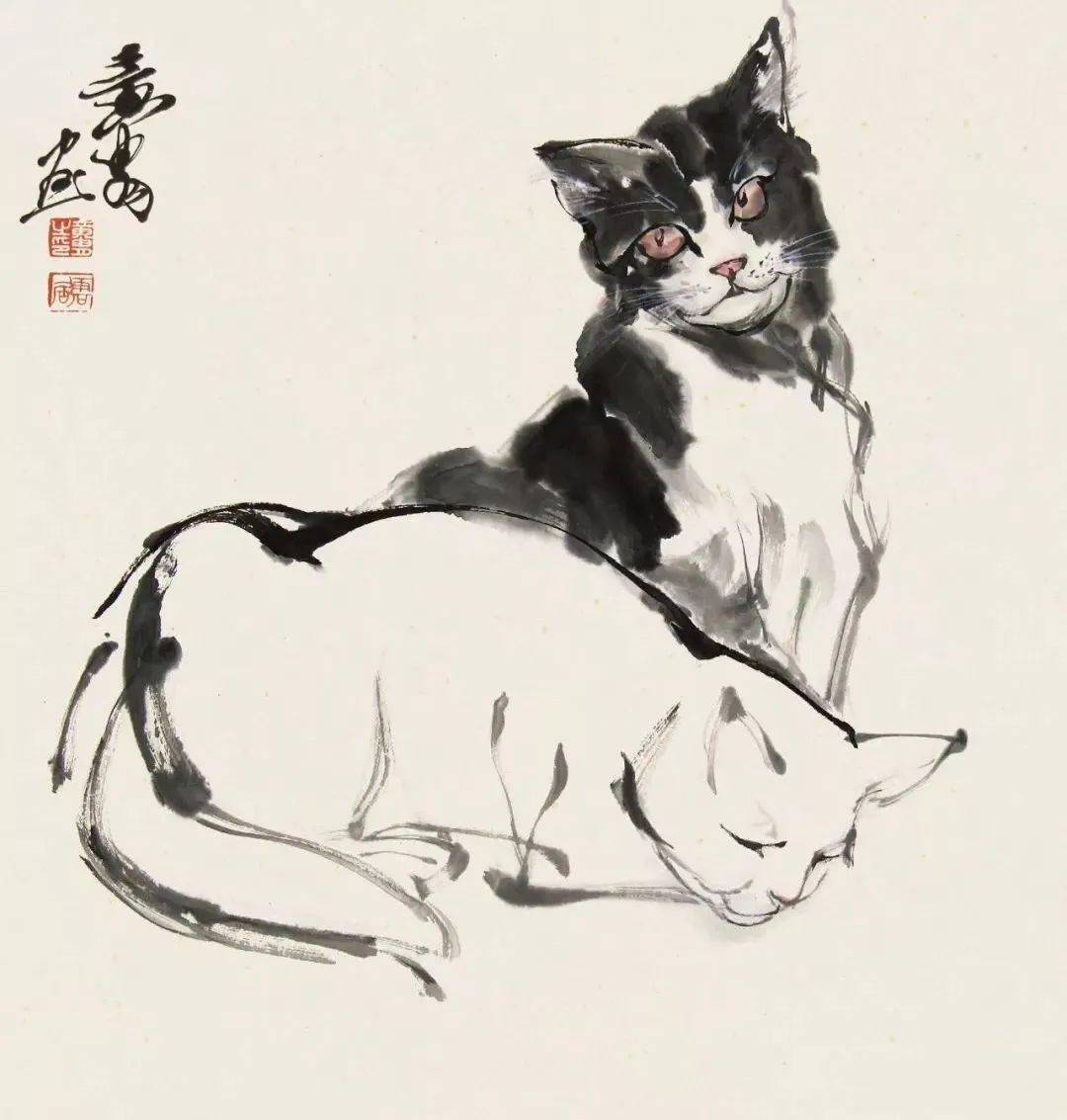 黄胄画猫的图片图片