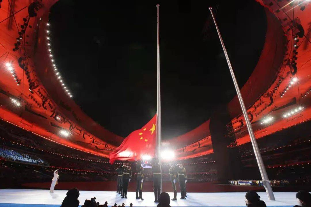 2022冬奥会开幕式升旗图片