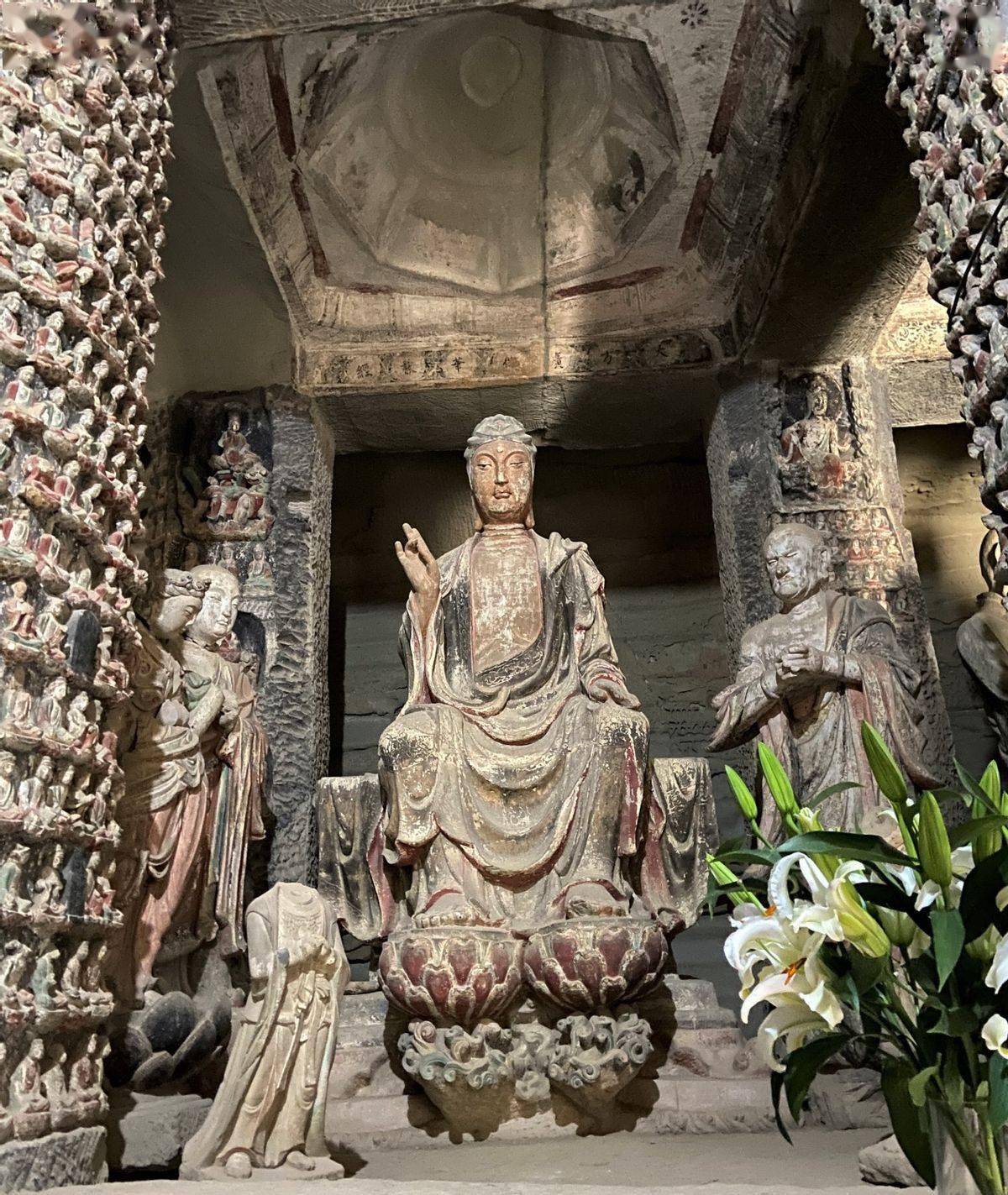 子长钟山石窟:宋代石窟的翘楚_造像_石柱_迦叶