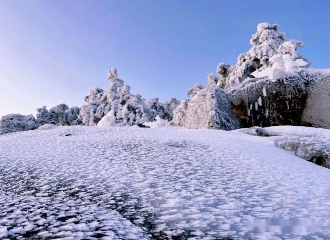 临海括苍山雪景图片