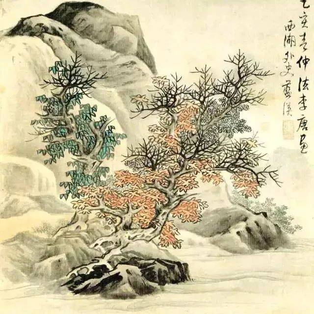 历代画家笔下的树，清雅古朴！_古树_局部_山水画
