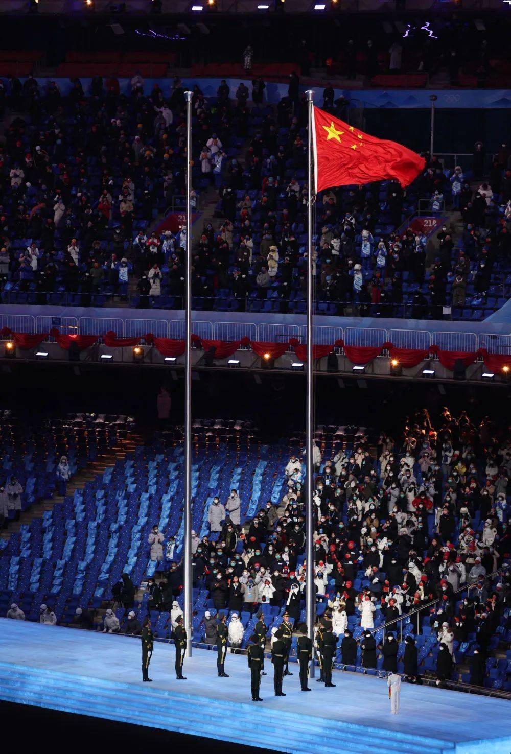 2022冬奥会开幕式升旗图片