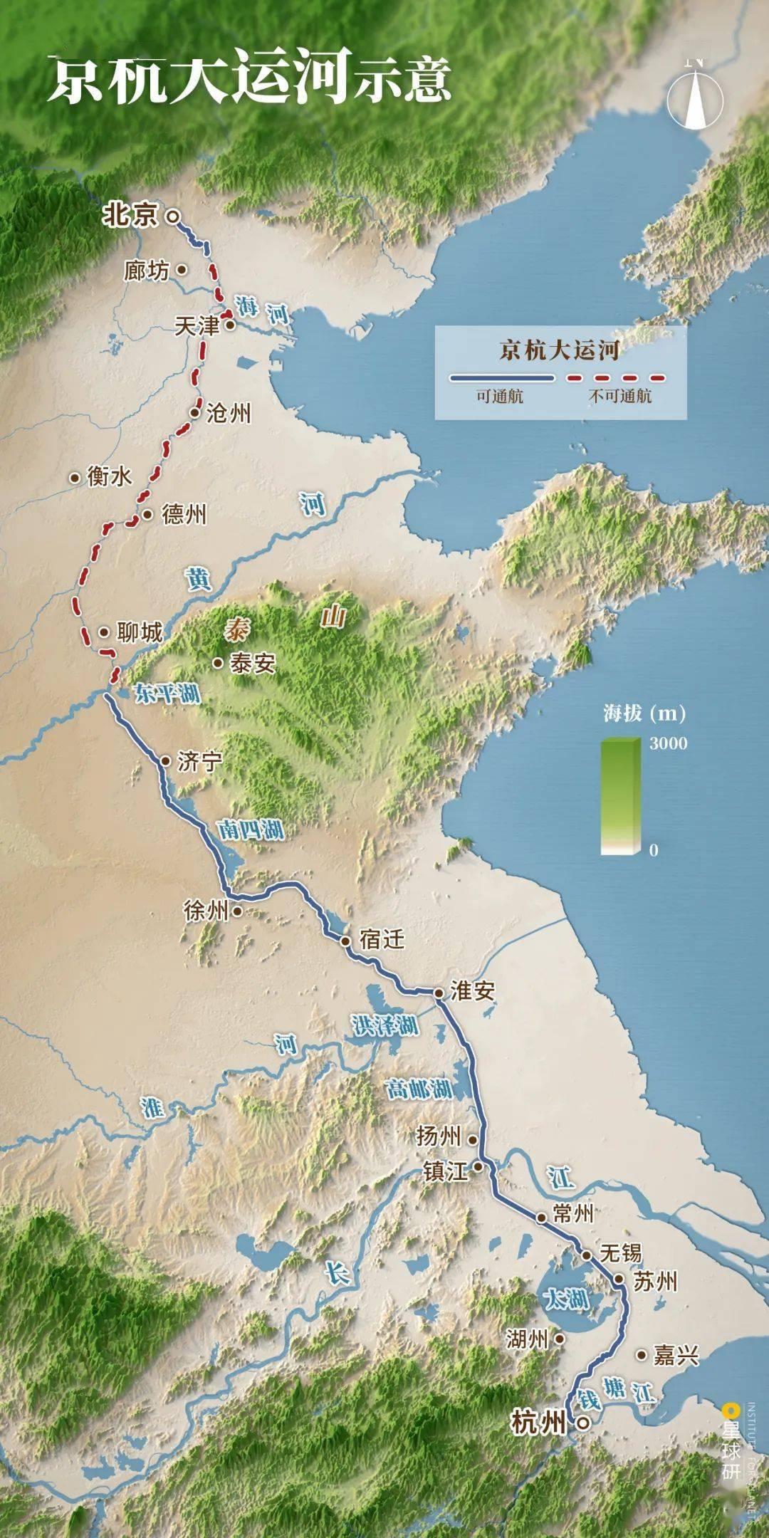 古代京杭大运河地图图片