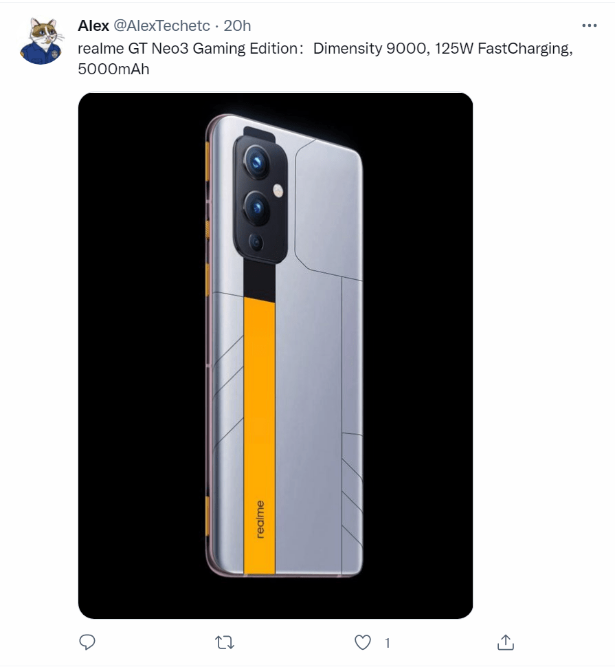 手机|realme 真我 GT Neo3 游戏版曝光，搭载天玑 9000