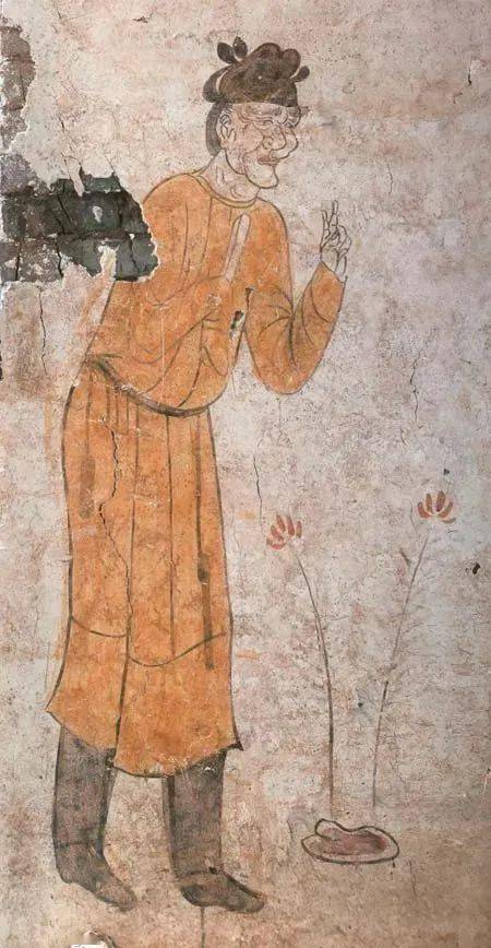 唐代壁画墓发现神秘"剪刀手"_人物_黑色_手势