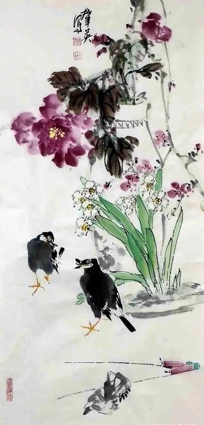 67著名画家郭书仁与学生王群英三代同堂谈书画传承雅集迎春