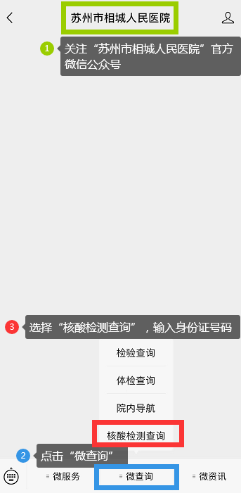 核酸檢測結果查詢渠道(蘇州市相城人民醫院)_註冊_報告單_微信