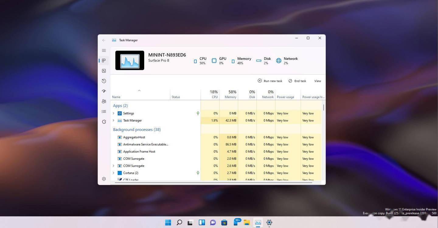 电池|微软Win11全新现代任务管理器更多曝光功能体验