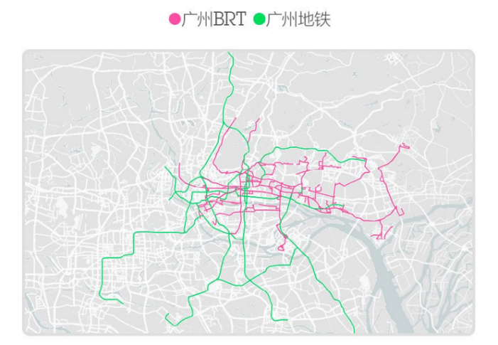 广州brt系统与地铁布局图(图片来源:新一线城市研究所)5