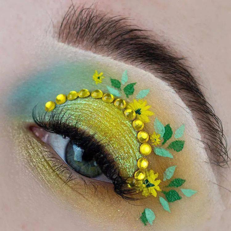 收藏|眼睛上的花朵_彩绘_ha_元起