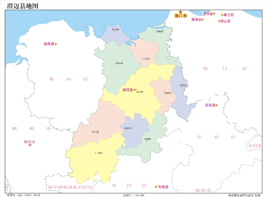 海南19個市縣面積及人口分佈情況