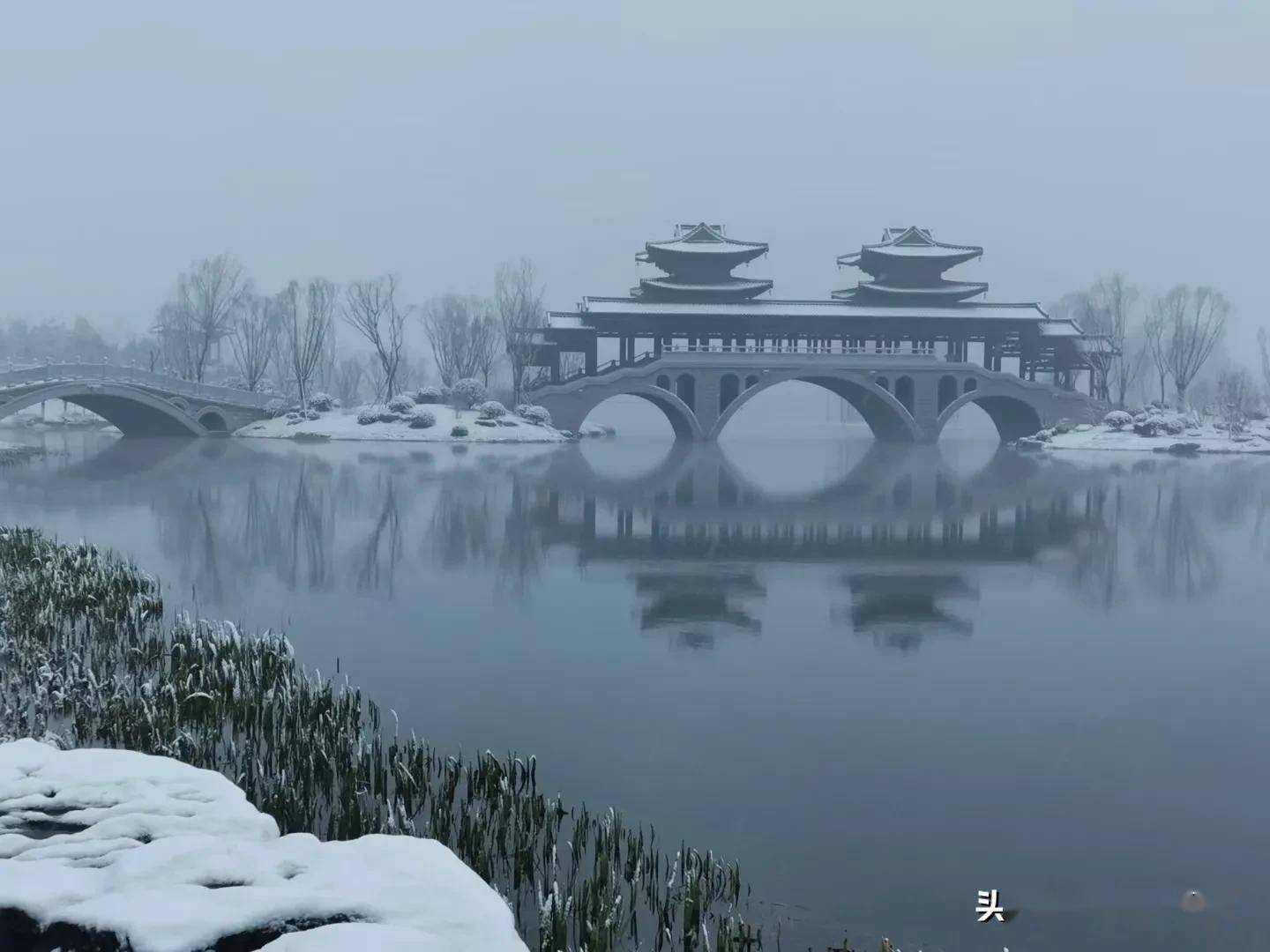 題壬寅正月十八西安鄠邑渼陂湖雪景 文圖/李景寧 渼陂巡湖人_陂頭_滿