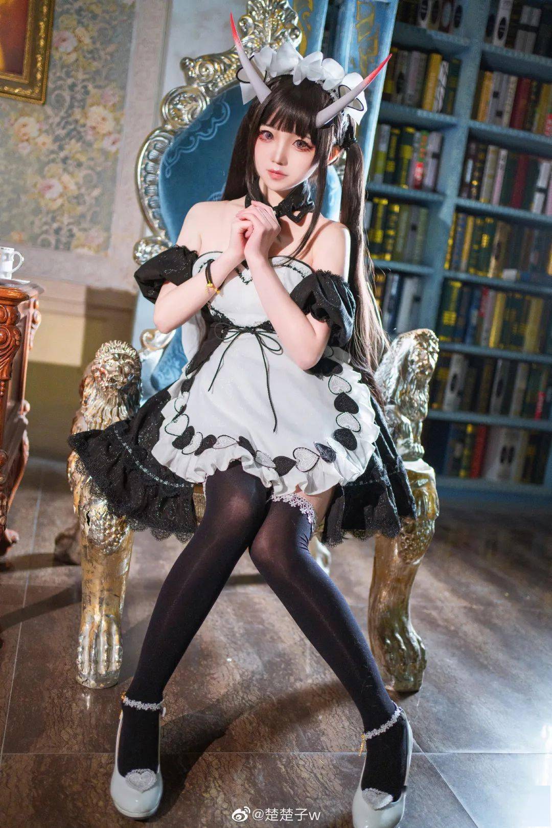 二次元cos碧蓝航线貅能代女仆装