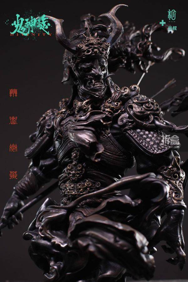 形象|末那末匠 光叔《鬼神誌?能品：狄青铜色版》树脂艺术雕像