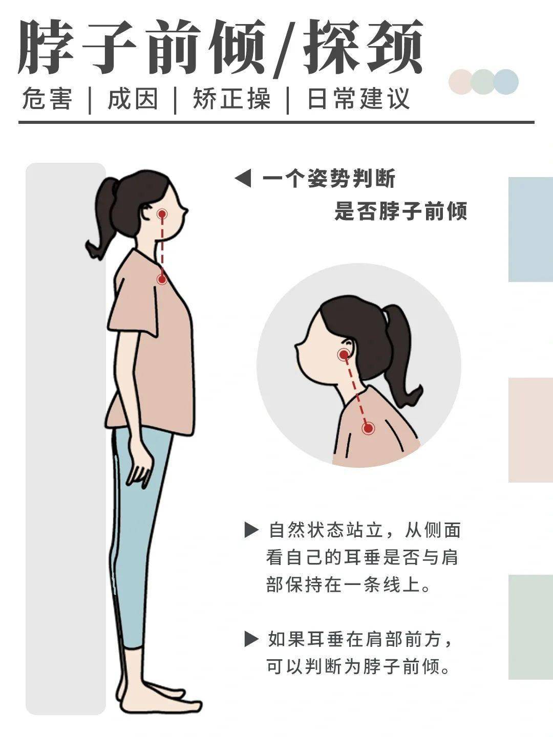 体态管理四个动作改善脖子前倾还原健康体态拯救气质