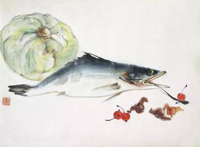 萧朗_国画_菜根香