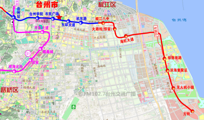 黄岩北洋轻轨规划图图片