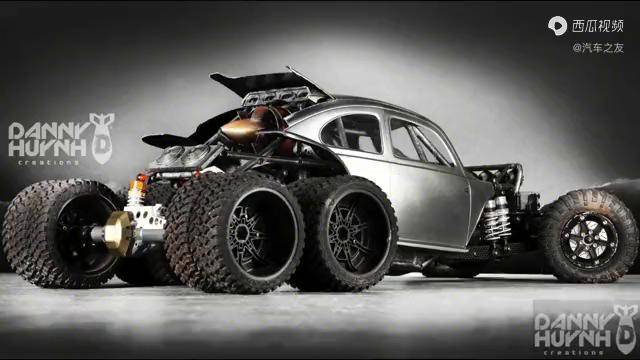 末日废土风格的6x6rc战车