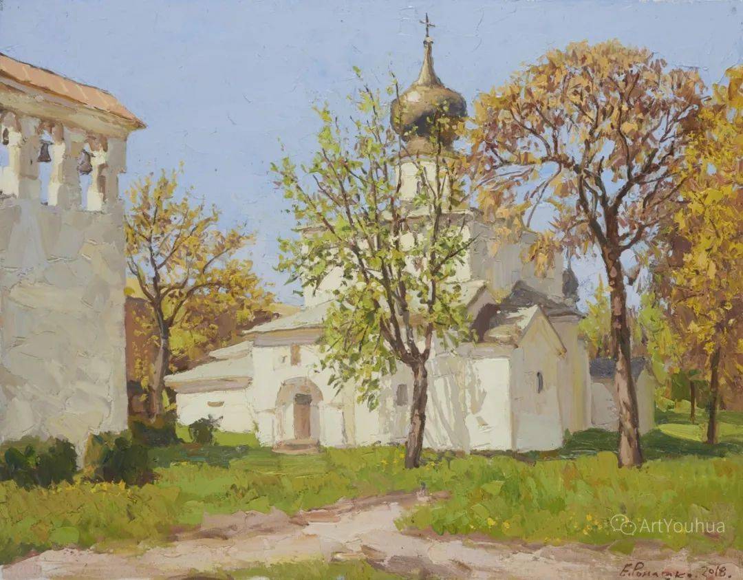 俄罗斯功勋艺术家叶夫根尼维克多罗维奇罗马什科风景油画作品欣赏