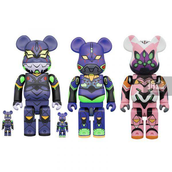 积木|BE@RBRICK EVA一号机八号机十三号机 100%400%1000%积木熊