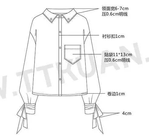 公众 180款-衬衫款式图大全！【服装平面款式图线稿】