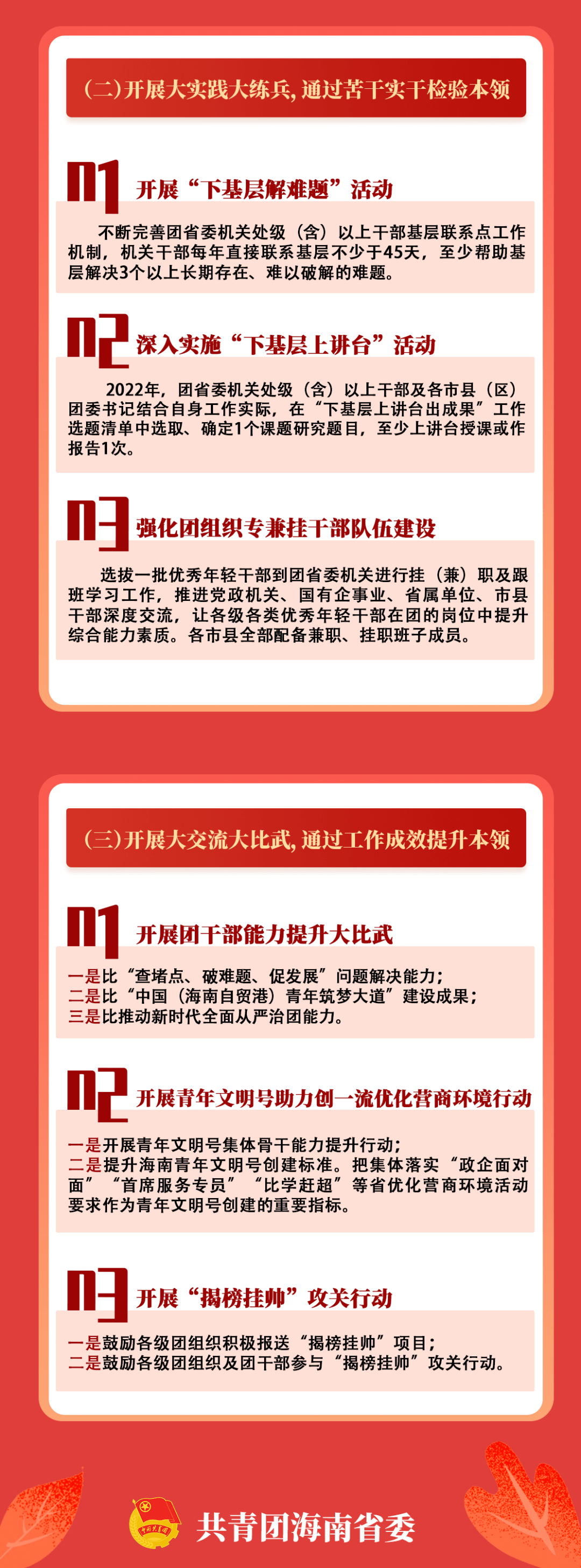 一图读懂能力提升建设年海南共青团这么干