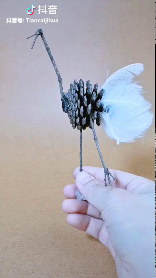 这样娃又可以在幼儿园称王称霸了,天才计划 手工 儿童手工_鸵鸟_松果