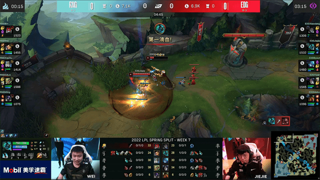 先锋|LOL-LPL：Xiaohu薇古丝夺命愁煞连中四元，RNG鏖战三局2-1力克EDG