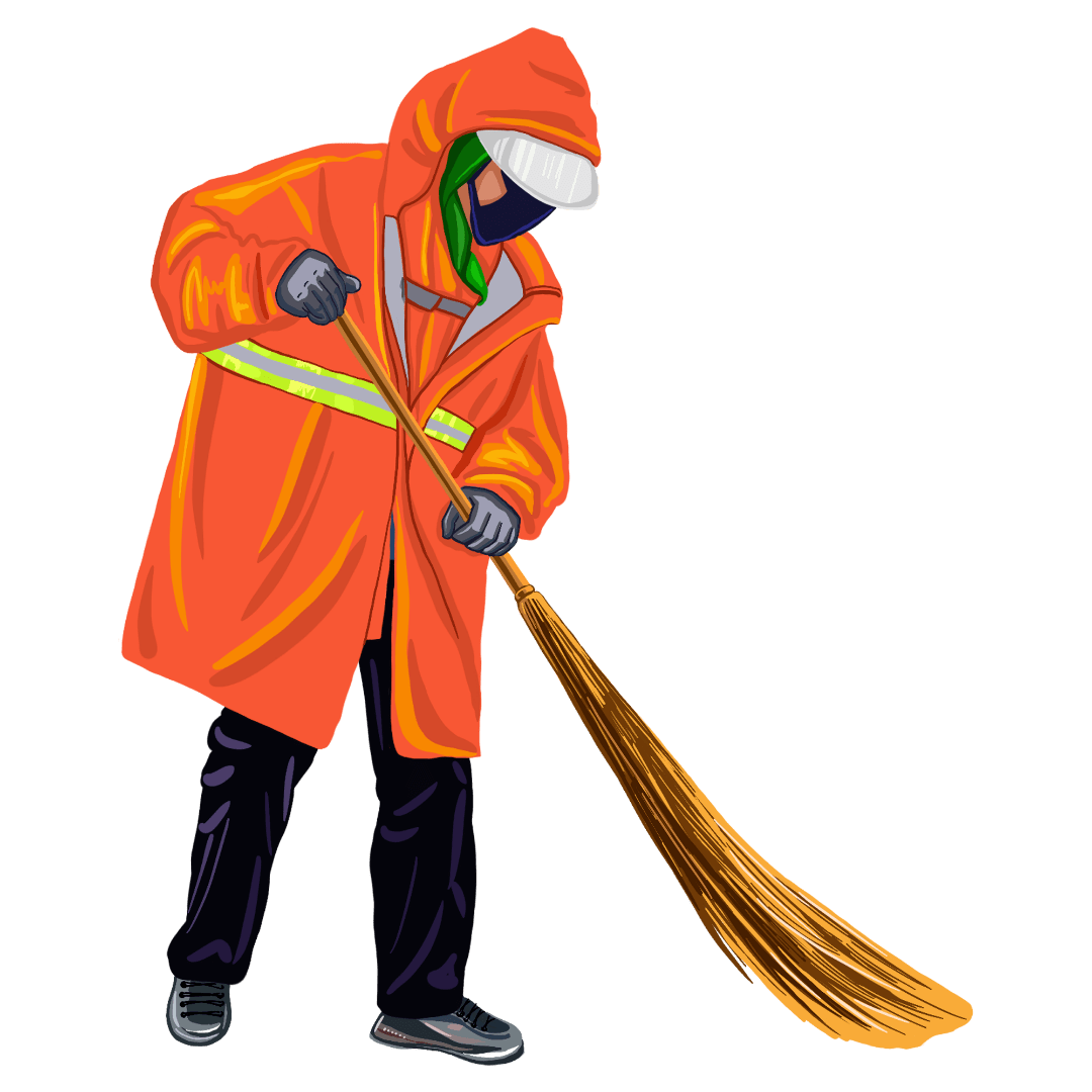 劳模风采丁从光五尺扫把25载为城市梳妆打扮